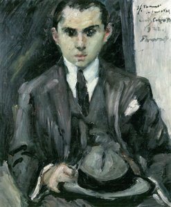 Thomas con cappello in mano da Lovis Corinth